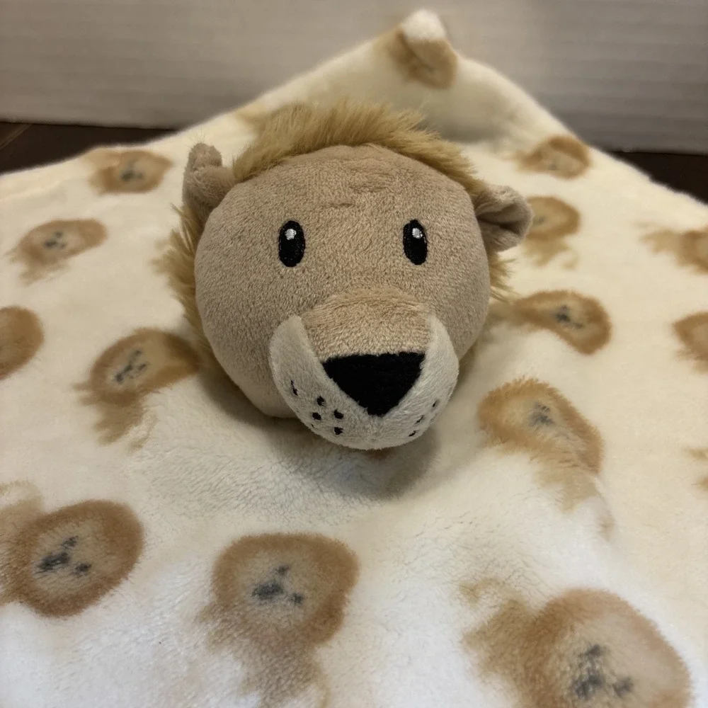 Hudson Baby HB Cream Brown Lion Baby Security Blanket Lovey